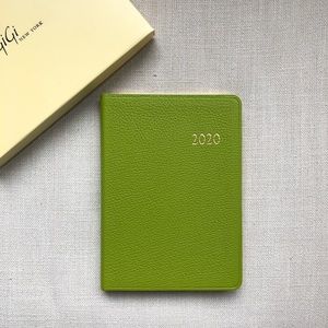 GiGi New York Lime Goatskin Leather Planner